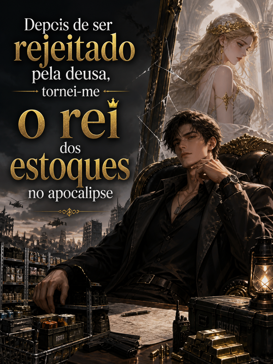 Depois de ser rejeitado pela deusa, tornei-me o rei dos estoques no apocalipse
